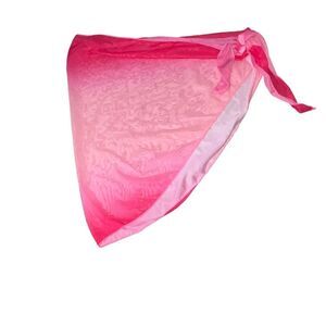 Pink Ombre Sarong Wrap Skirt Swimsuit Coverup